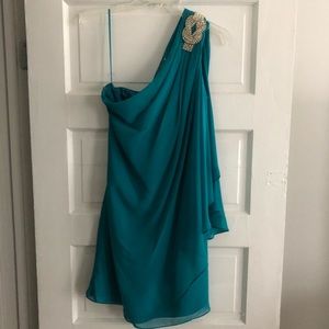 JS Boutique Embellished Shoulder Cocktail Dress